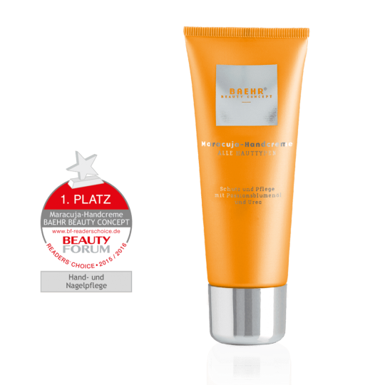 Cremă de mâini cu uleiul fructului pasiunii și uree (MARACUJA-HANDCREME),PEDIBAEHR