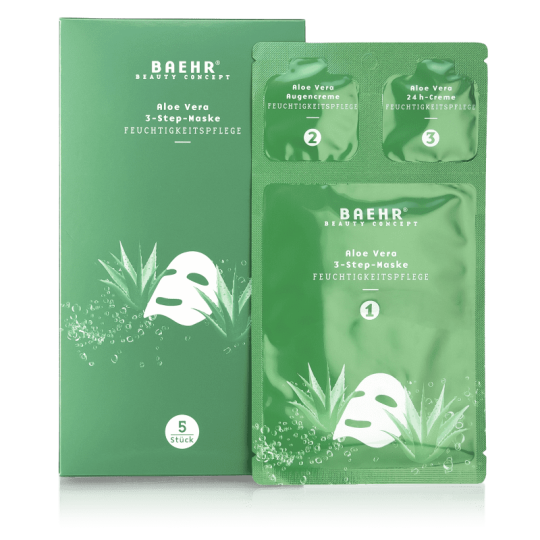 Mască 3 în 1 cu Aloe Vera, 1 cutie (5 buc.) BAEHR