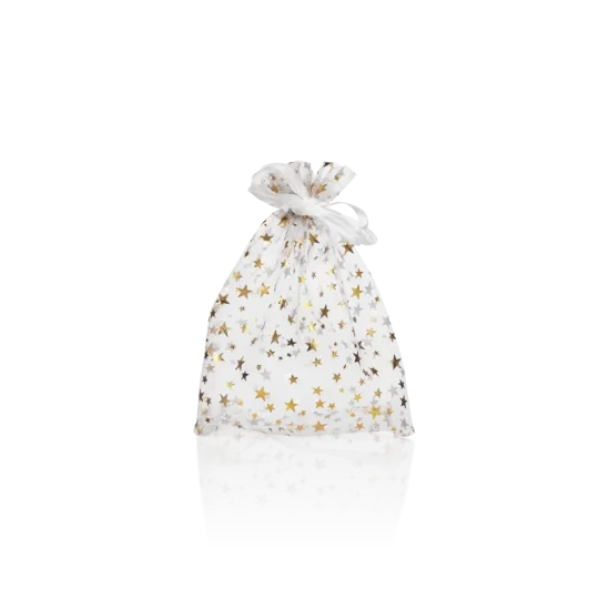 Pungă de organza „Stele” 10 x 15 cm