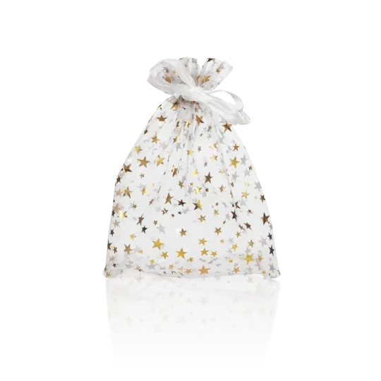 Pungă de organza „Stele” 14 x 19 cm