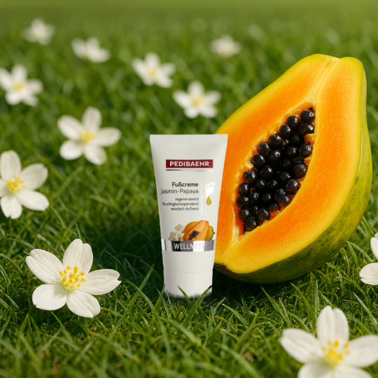 Cremă pentru picioare cu Iasomie-Papaya (Fußcreme Jasmin-Papaya), PEDIBAEHR